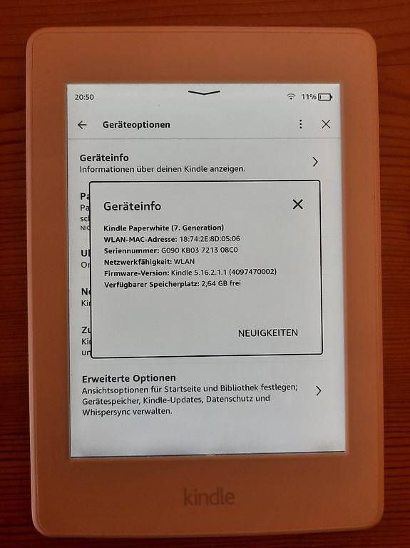 Tablet PC: Kindle Paperwhite 7. Generation – Usato da Grabs venduto da a.nnaa 2