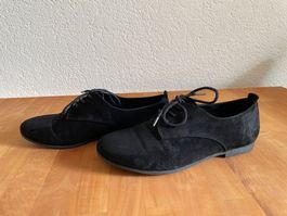 Halbschuhe, Schnürer von Graceland, Wildleder schwarz