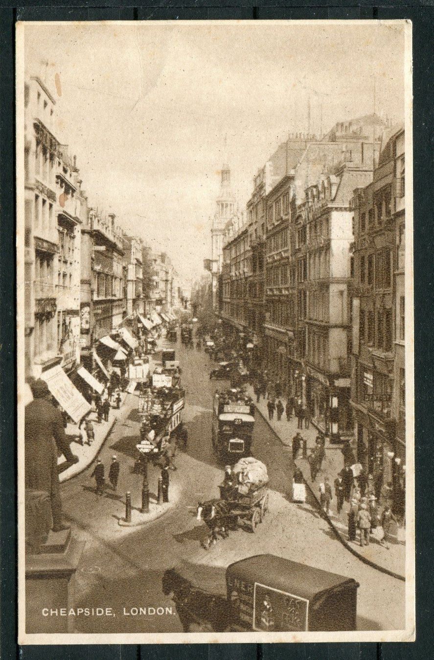 Cartes postales: LONDON  CHEAPSIDE  1929  Pferde - Kutsche  Oldtimer  1929 – D'occasion à Aarau par kufi44