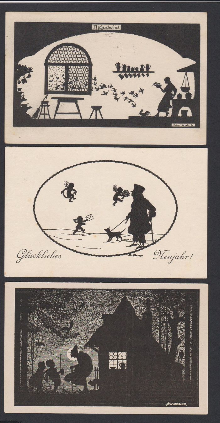 Cartoline postali: 13 alte Ansichtskarten  :    Schattenfiguren - Motive – Usato da Vitznau venduto da Ropaku 1