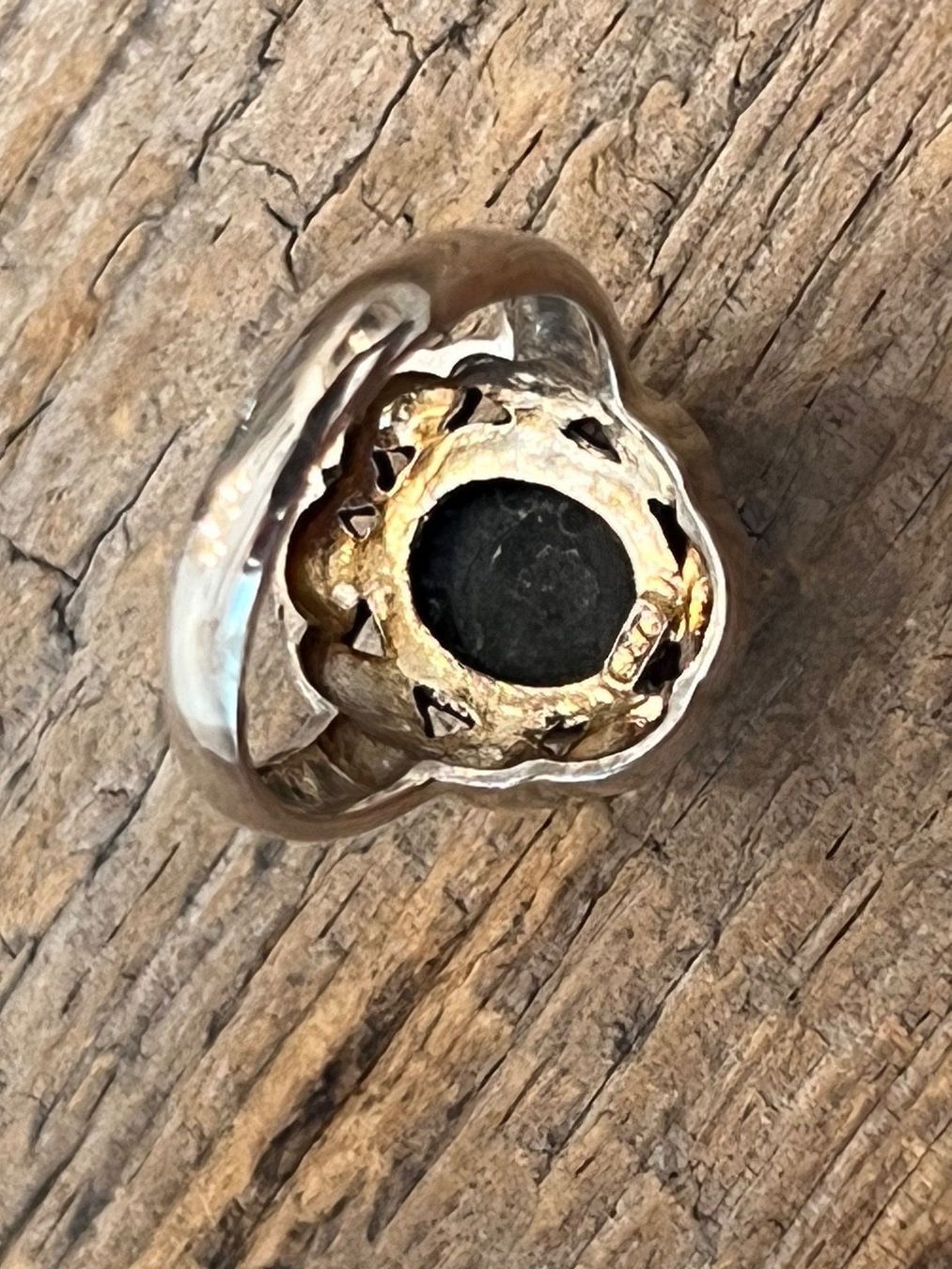 Ringe: Vintage Ring Silber m. Onyx u. Perlmutter Gemme - Cameo 55 – Neu (gemäss Beschreibung) aus Bern von Jiffy 6