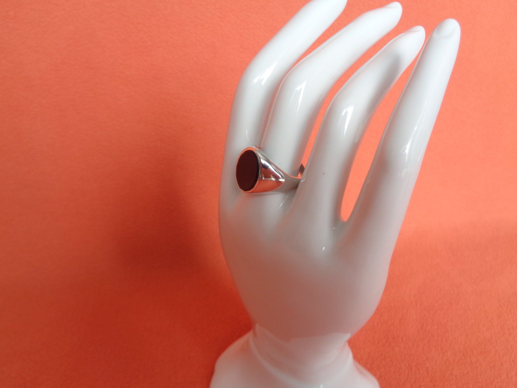 Ringe: Silberring mit ovalem Onyx - Sterling Silber 925 Grösse 60 – Neu (gemäss Beschreibung) aus Chur von omonia 2