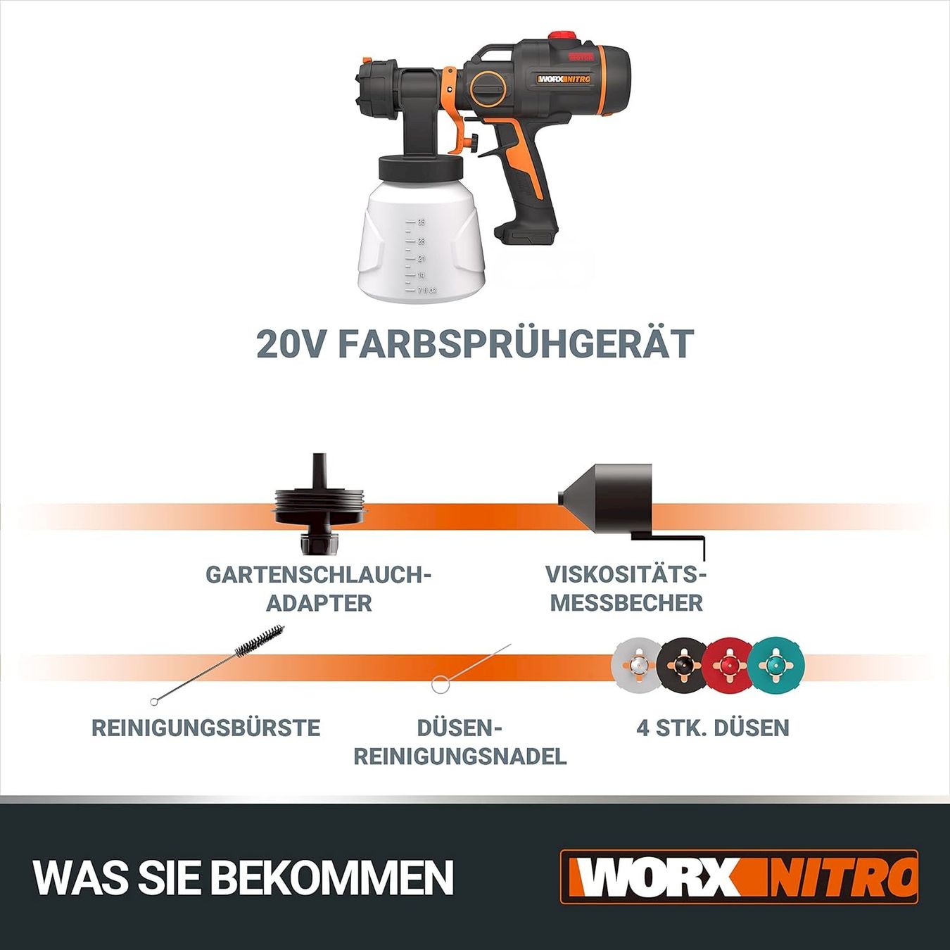 Medizinaltechnik: WORX WX020.9 Nitro Akku-Farbsprühsystem – Neu und originalverpackt aus Bottighofen von zaap 6