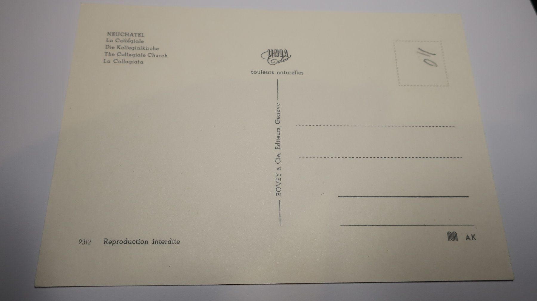 Cartoline postali: Neuchâtel la Collégiale – Usato da Cormoret venduto da Pascalll2001 3
