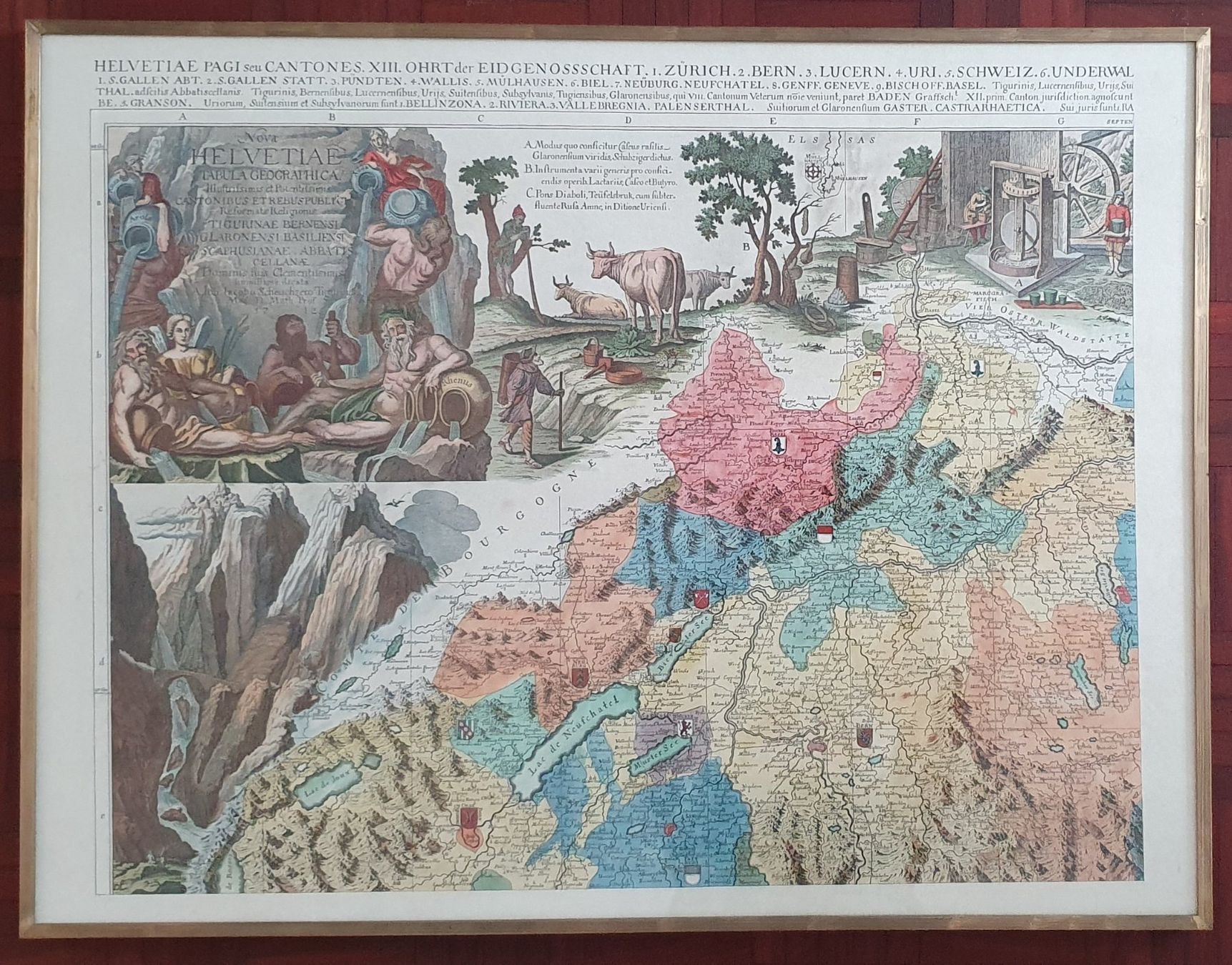 Foto & Immagini: Bild- Die Nova Helvetiae tabula geographica – Usato da Kreuzlingen venduto da Rschweiz1