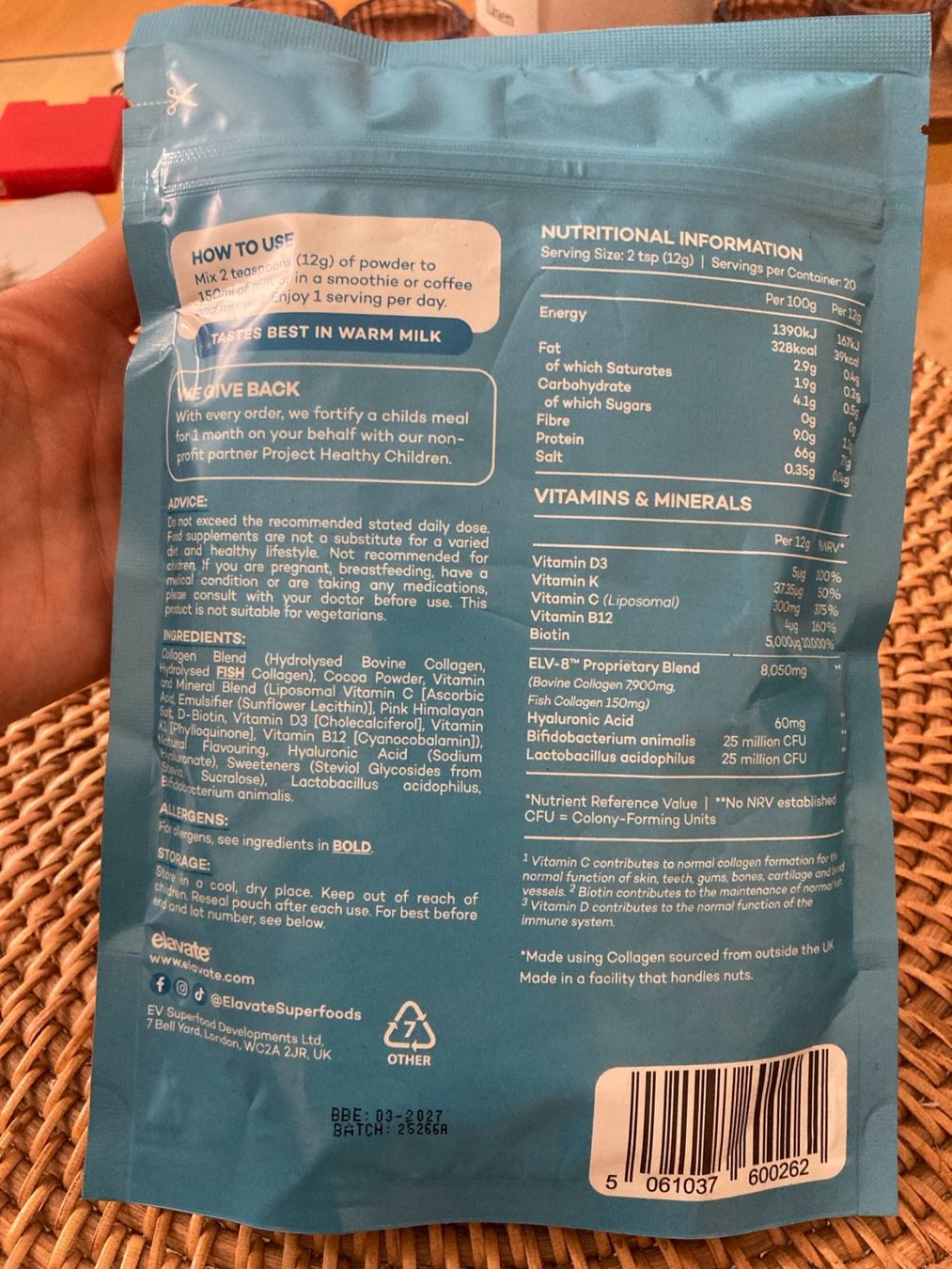 Lebensmittel & Spezialitäten: Elevate Multi Collagen Superblend – Neu und originalverpackt aus Zürich von toritorito 1