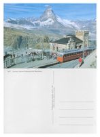 Gornergrat Zermatt Mattertal Wallis Bahn GGB Bhe 4/8