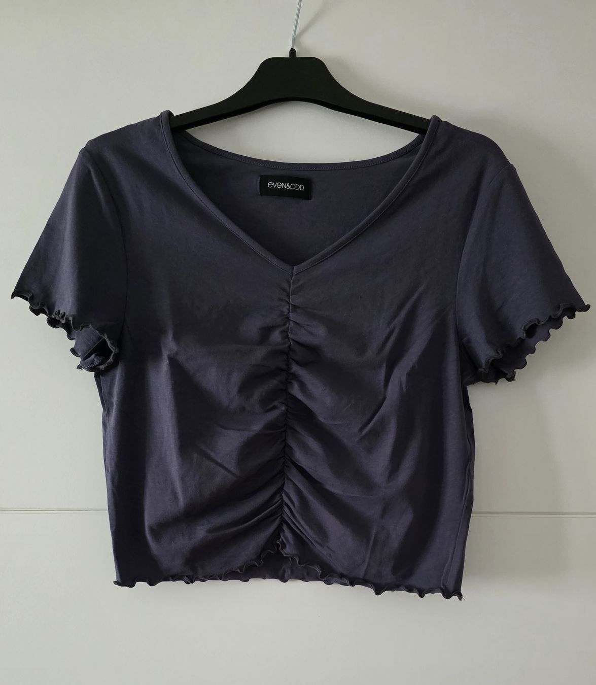 Top: Even&Odd Top blau/violett gerafft Grösse M – Usato da Ilanz venduto da rununa