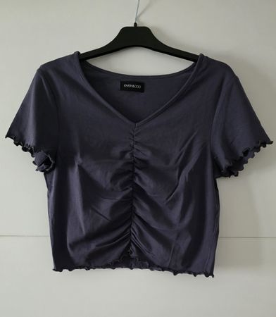 Even&Odd Top blau/violett gerafft Grösse M
