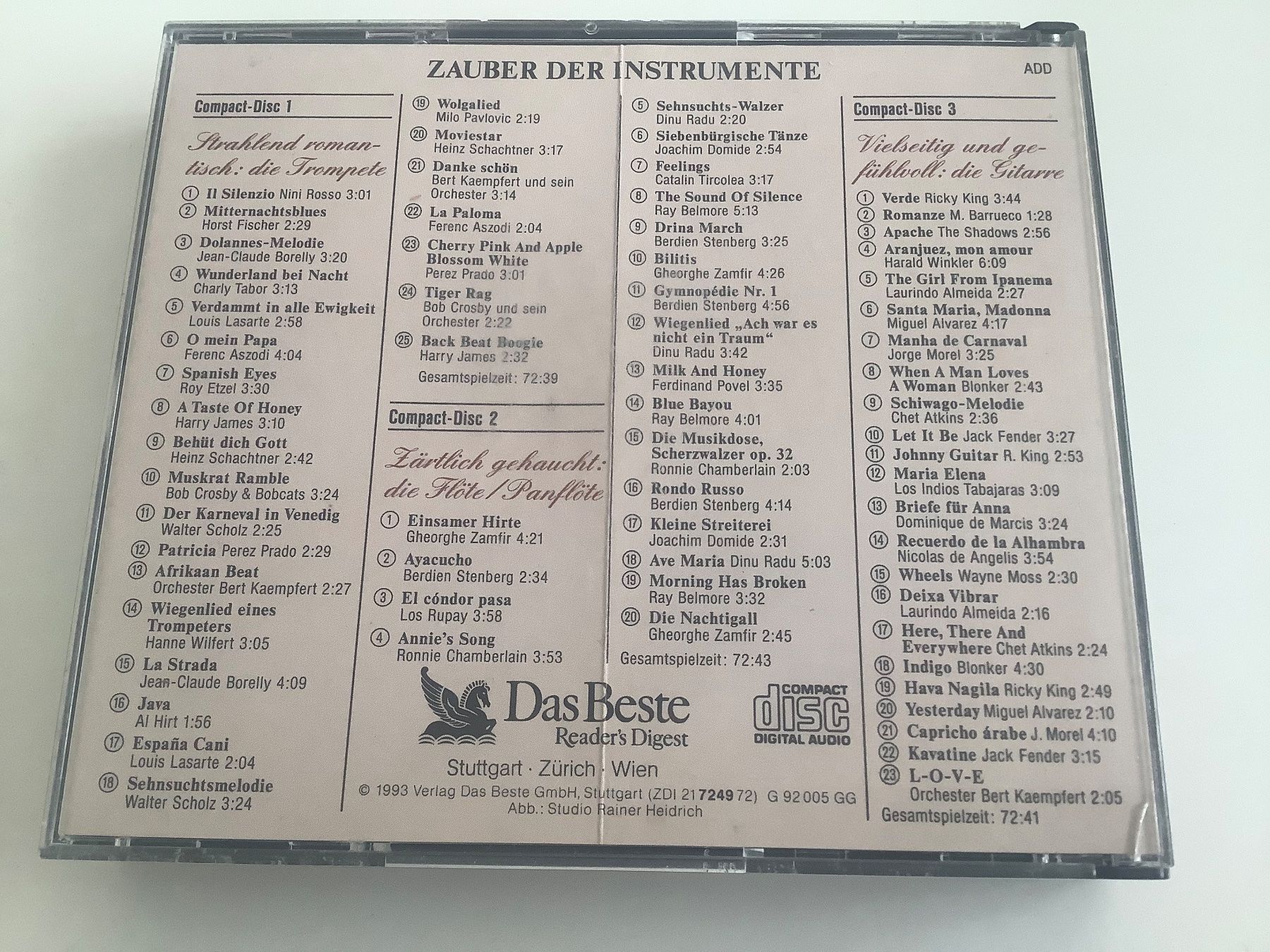 CD: Zauber der Instrumente / 3 CDs / 1993 – Usato da Dübendorf venduto da Shreck 1