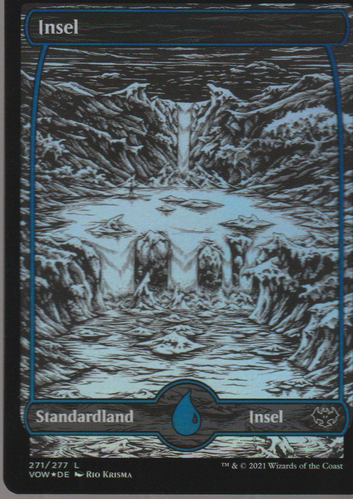 Magic The Gathering Carte collezionabili: TCG Magic The Gathering MTG De VOW 271 FOIL BASIC LAND Insel – Nuovo (secondo la descrizione) da Vezia venduto da Aquarius_Age