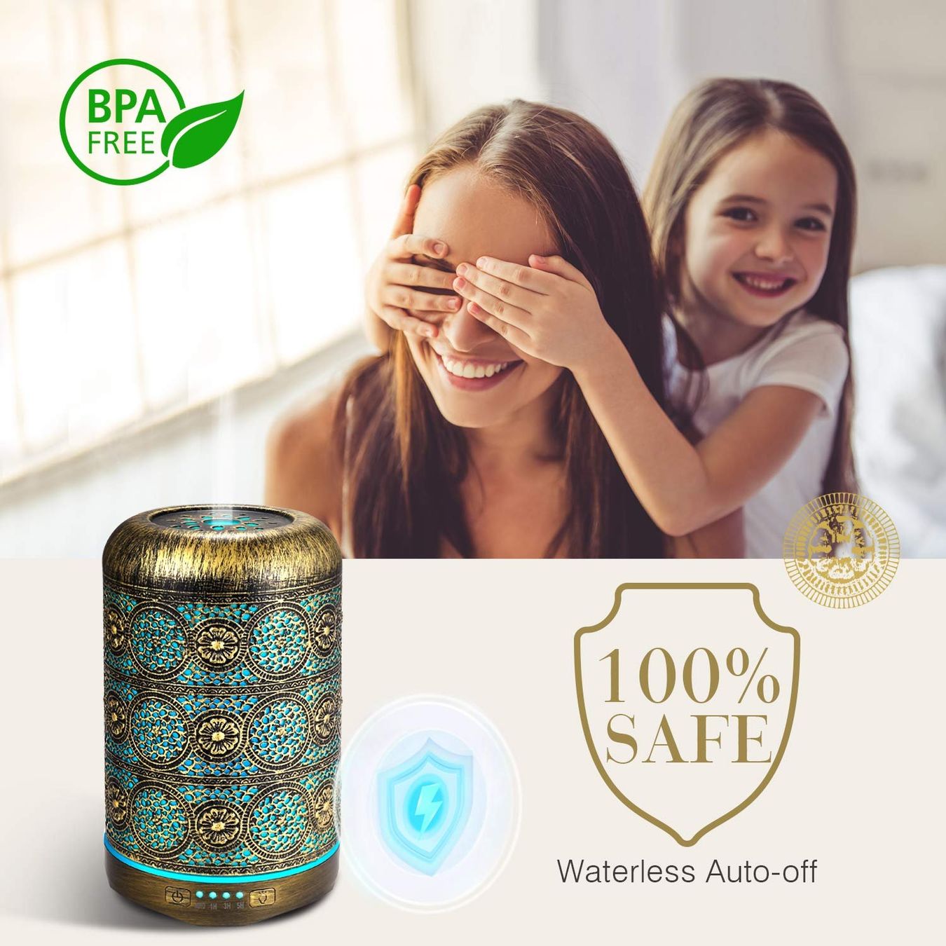 Duftöldiffusoren: Aroma Diffuser Metall 260 ml 7 Farben – Neu und originalverpackt aus Basel von EchoPeak 6
