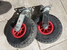 2 Lenkrollen mit Luftreifen 260x85mm gebraucht