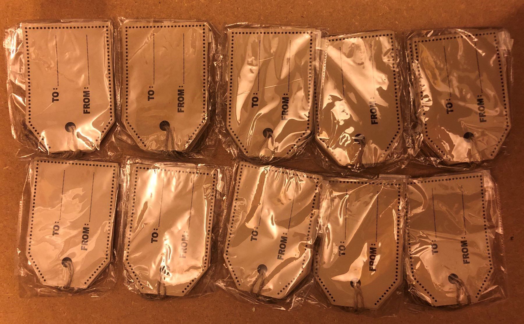 Aufkleber: 10 x 4 Geschenk Etiketten neu – Neu (gemäss Beschreibung) aus Kestenholz von Inna09