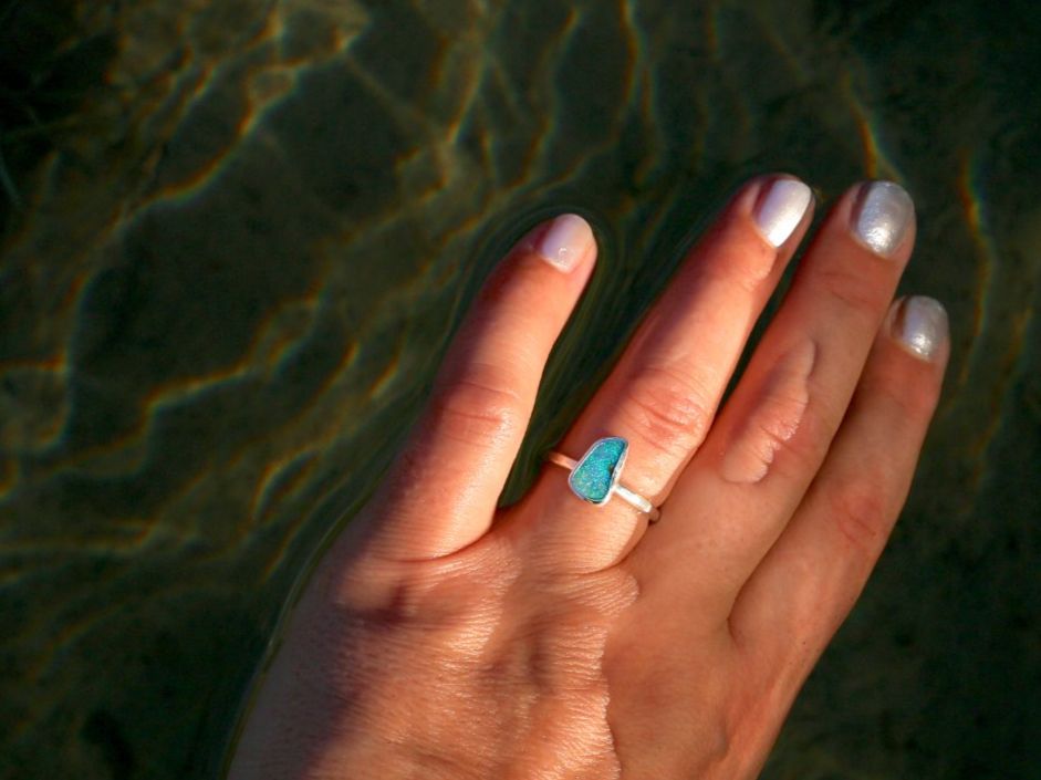 Anelli: MAREA • Designer Silberring 925 mit Opal · Ringgrösse EU 57 – Nuovo e nell'imballaggio originale da Bern venduto da OSONO.Design 7