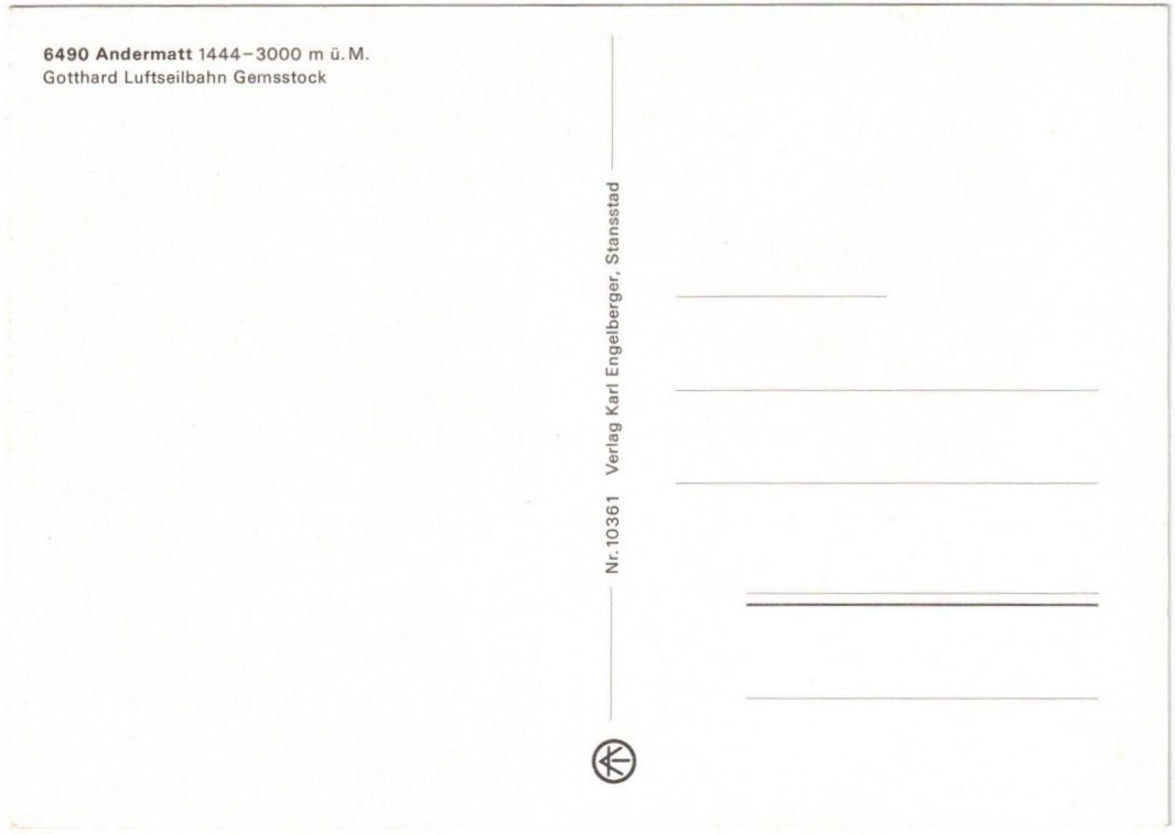 Cartoline postali: Andermatt - 4 Bild AK – Usato da Binningen venduto da Mountainrider 1