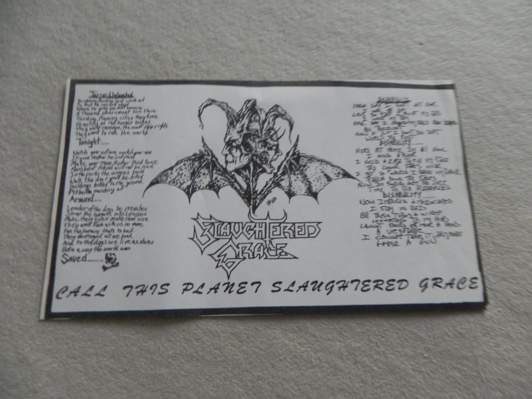 Dischi in vinile: Single US Thrash / Hardcore Band Slavghted Grace 1989 Terror – Usato da Siebnen venduto da krimsie 4