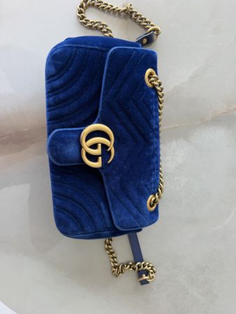 Gucci Marmont Velvet Blue