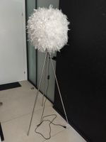 Federlampe, Stehlampe, weiss, Top Zustand