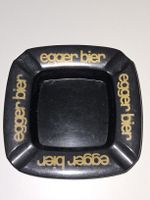 Egger Bier Aschenbecher Vintage schwarz 14x14 cm