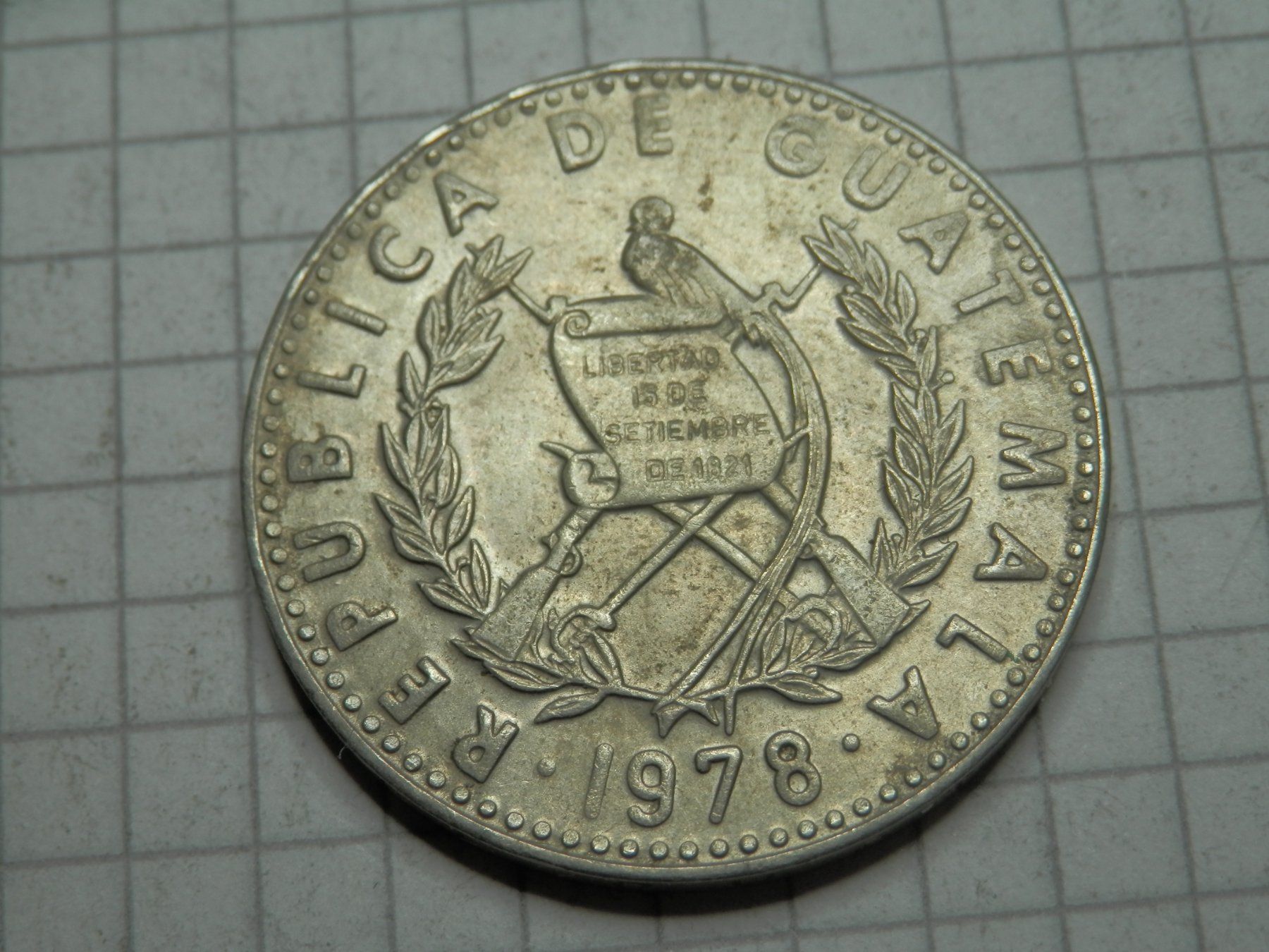 Tutti le monete: Guatemala  25 Centavos, 1978 – Usato da Weiach venduto da weiach81 1