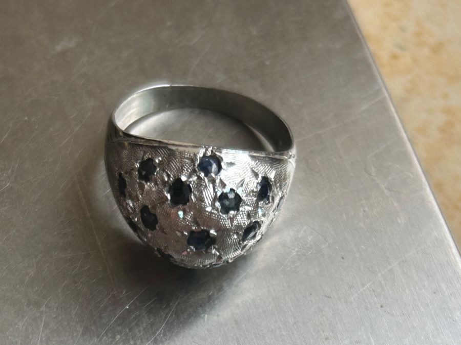 Anelli: Silberring BLUE SAPHIR STAR (54.5) – Usato da Basel venduto da bellespirit 8