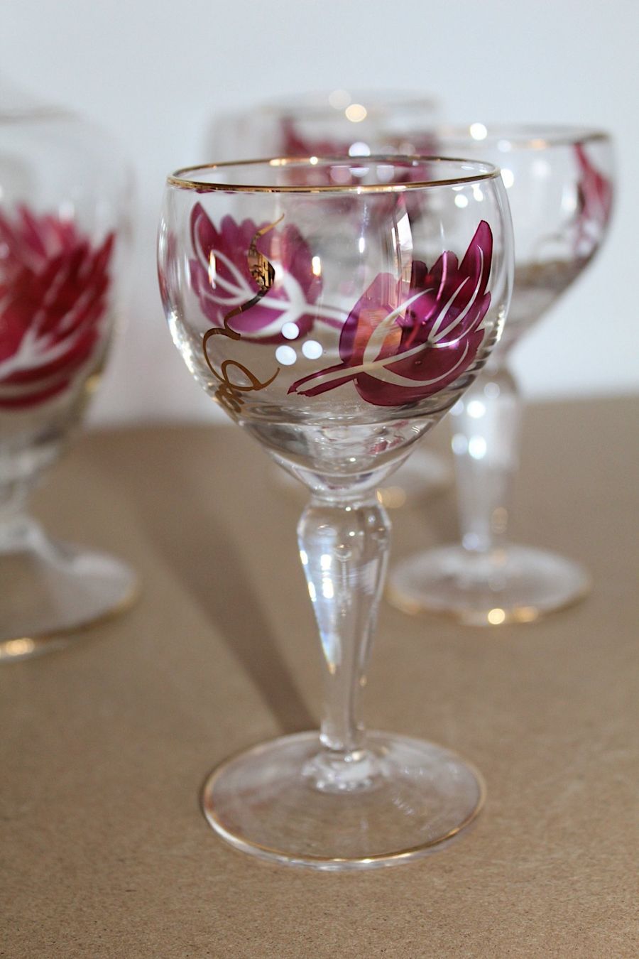 Caraffe: Elegantes, Handbemaltes Likör-Set, – Usato da Locarno venduto da fripui 2