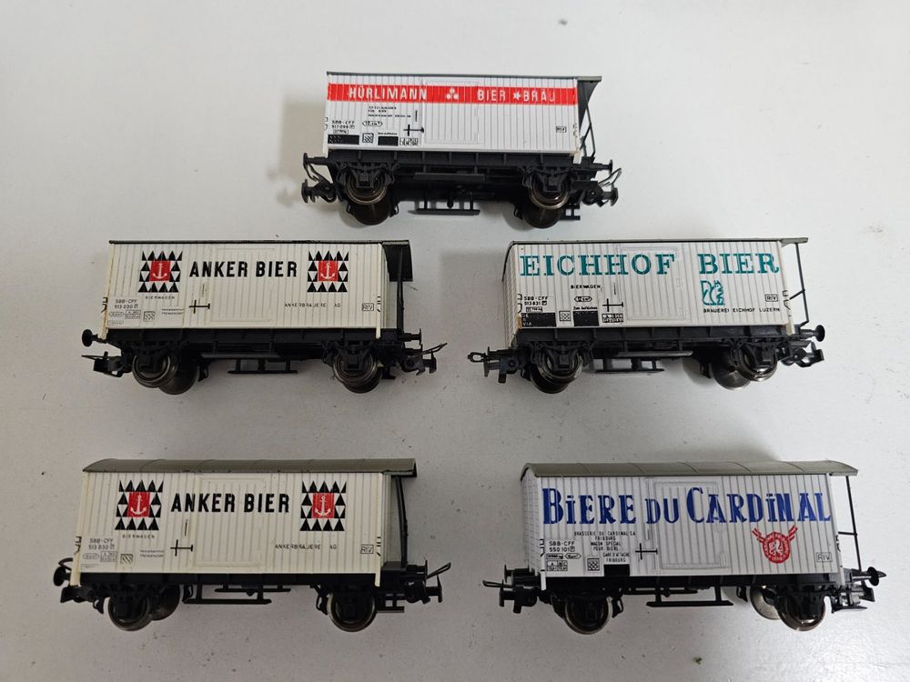 Lot De 5 Wagons De Marchandises Liliput HO - Neufs En Boîte - Modélisme Ferroviaire