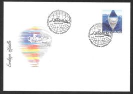 Ballonpostbrief 25. Winterluftfahrt Château d'Oex 18.1.2003