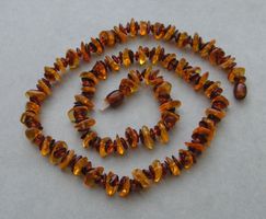 ♥ UNISEX KETTE / Baltischer Bernstein / TIGER ;-)
