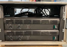 2x Mackie M1400 Endstufen (FR-Series) mit Rack