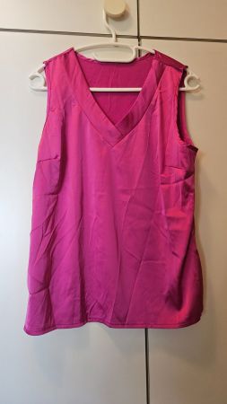 Top canotta fucsia tg.L poliestere