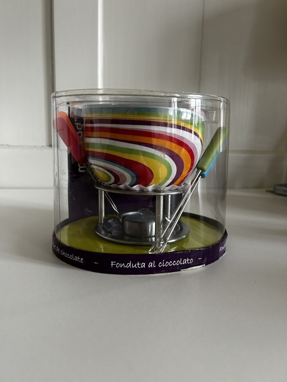 Schokoladenfondue mit Kerze &amp; 4 Gabeln | Kaufen auf Ricardo