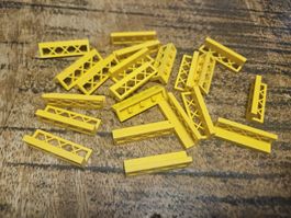lego 3633 lot de 20 pièces Yellow Fence 1 x 4 x 1 Lattice