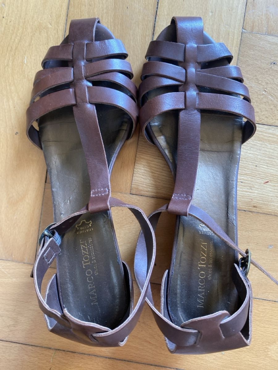 Scarpe da donna: Marco Tozzi Sandalen Leder Braun Grösse 41 – Usato da Dübendorf venduto da feusiedi