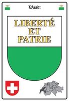 Blechschild-WAPPEN WAADT-VAUD