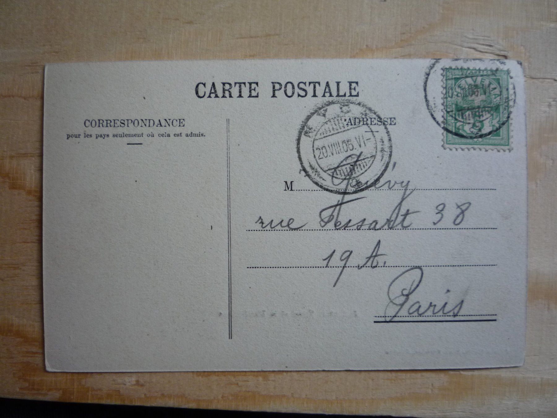 Cartoline postali: Nyon et le Mont-Blanc, 20.VIII.06 – Usato da Rieden SG venduto da Gant24 1