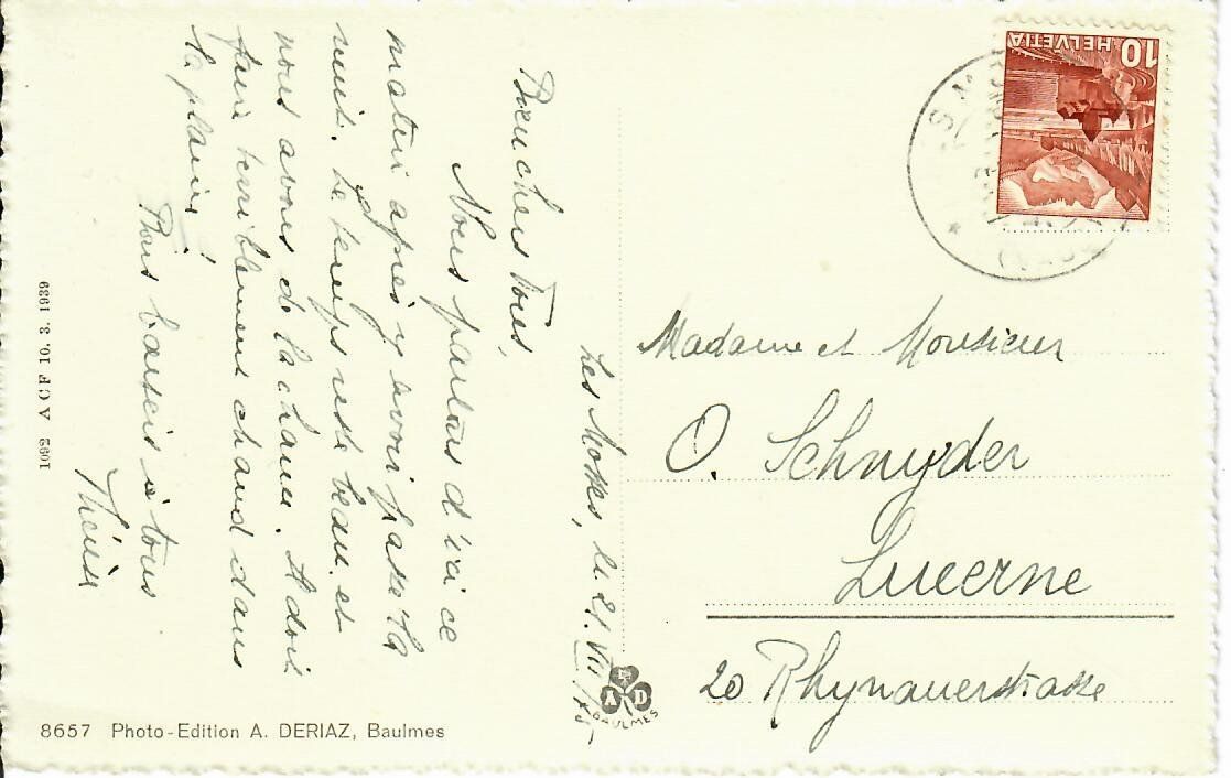 Cartoline postali: Les Mosses – Usato da Hochdorf venduto da Ziegel-16 1