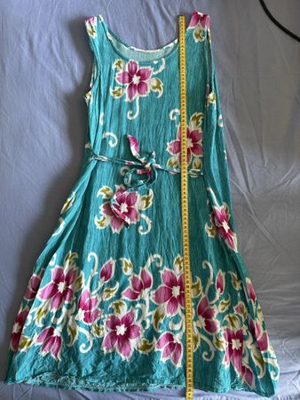 Blumenkleid Sommerkleid türkis/blau  Grössse M