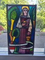 Sakralbild Glasbild Heilige Verena