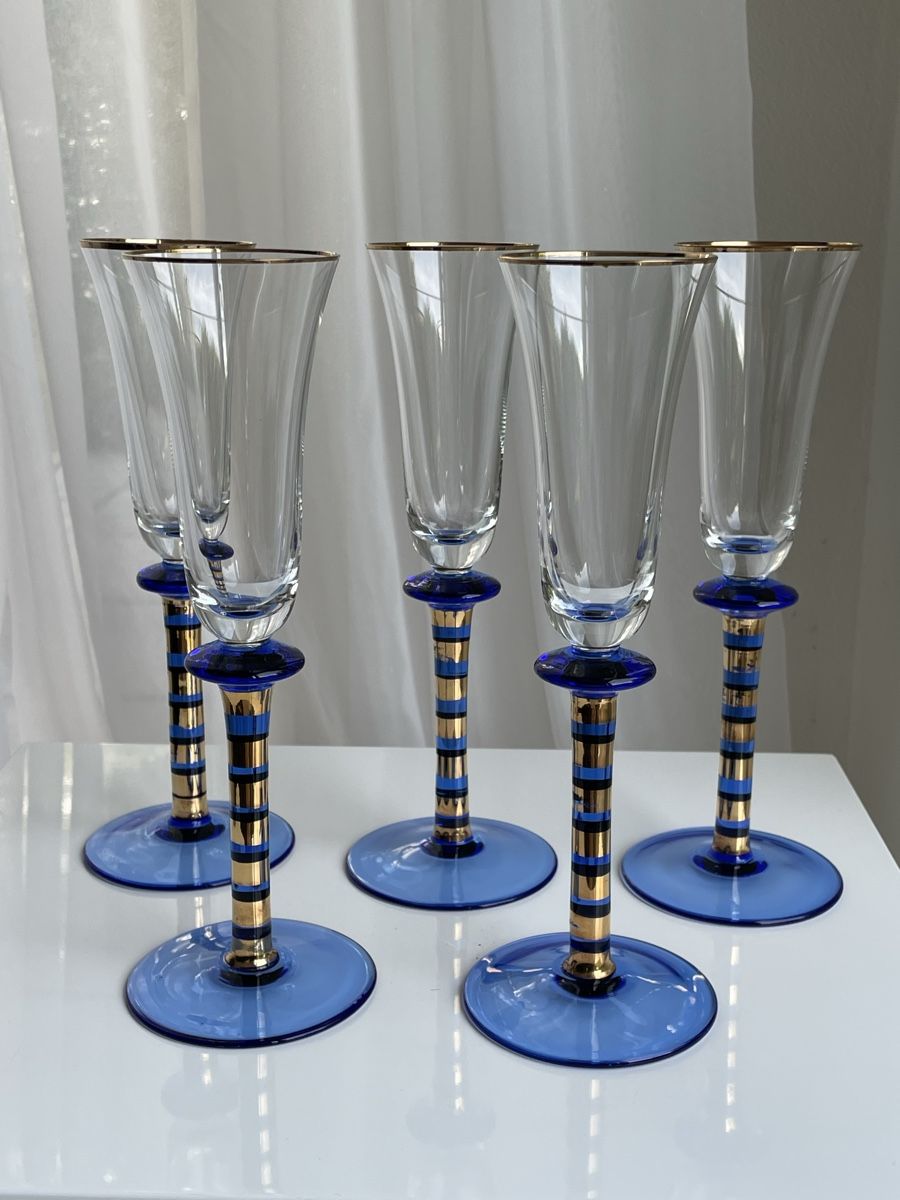 Bicchieri: 5x Vintage Champagnerflöten – Usato da Richterswil venduto da Prangins9 1