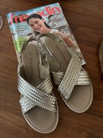 Sandalen San Marina goldfarben Grösse 38 geflochten neu