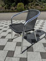 4 x Gartensessel Aluminium Rattan Optik Schwarz guter Zustan