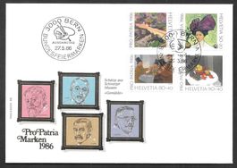 FDC Pro Patria Serie 1986 schön illustriert ET 27.5.1986