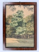 Aquarell mit Waldmotiv, signiert H. Adrian
