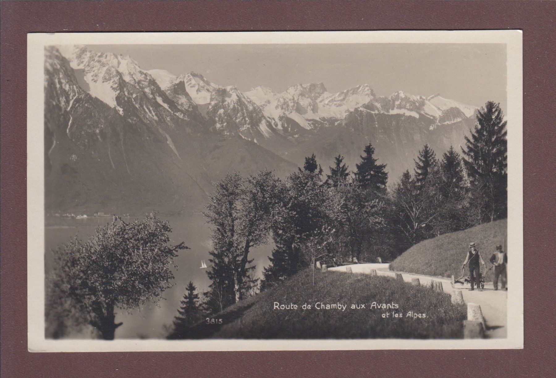 Cartoline postali: Route de CHAMBY aux AVANTS - 1929 – Usato da Pully venduto da nicecards