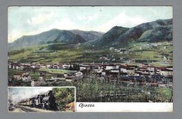 1907, CHIASSO, STAZIONE, TRENO IN RIQUADRO
