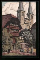 Ernst E.Schlatter: Luzern, Hofkirche mit