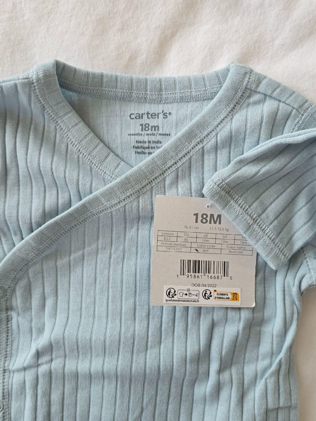 Carter's Biancheria intima: Langarm Wickelbody, NEU – Nuovo e nell'imballaggio originale da Alpthal venduto da M.J.A. 1