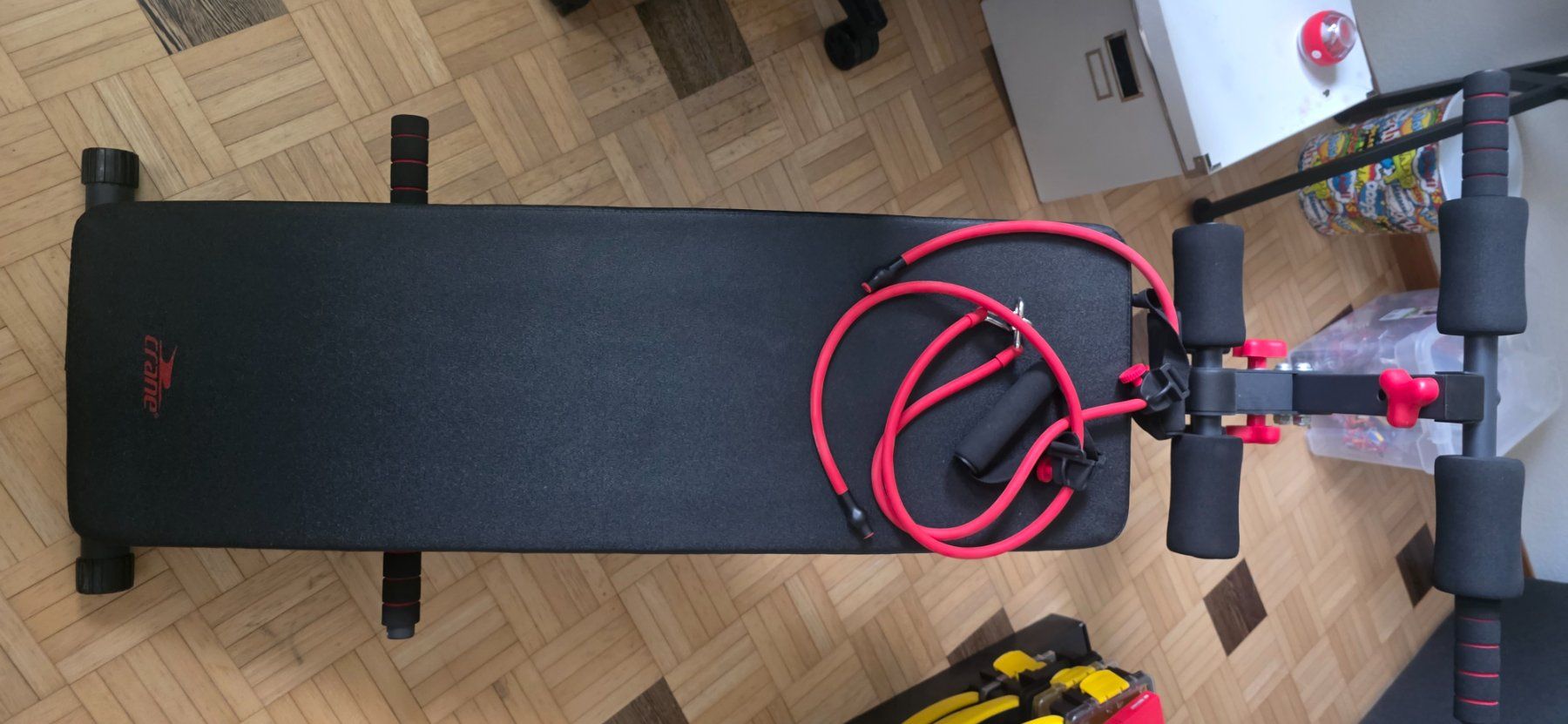 Aldi Hometrainer: Crane Trainingsbank - Inkl. Widerstandsbänder – Usato da Zürich venduto da airgap_404